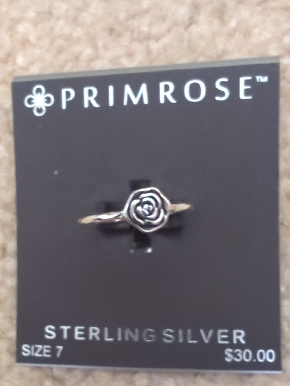 Silver Ring With Floral Design